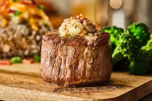 Filet topped with Bacon & Blue Cheese Butter